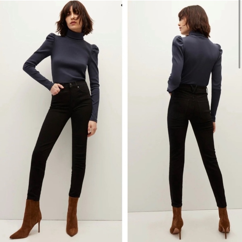 Veronica Beard Brooke Mid Rise Skinny Size 28 Jeans in Raven